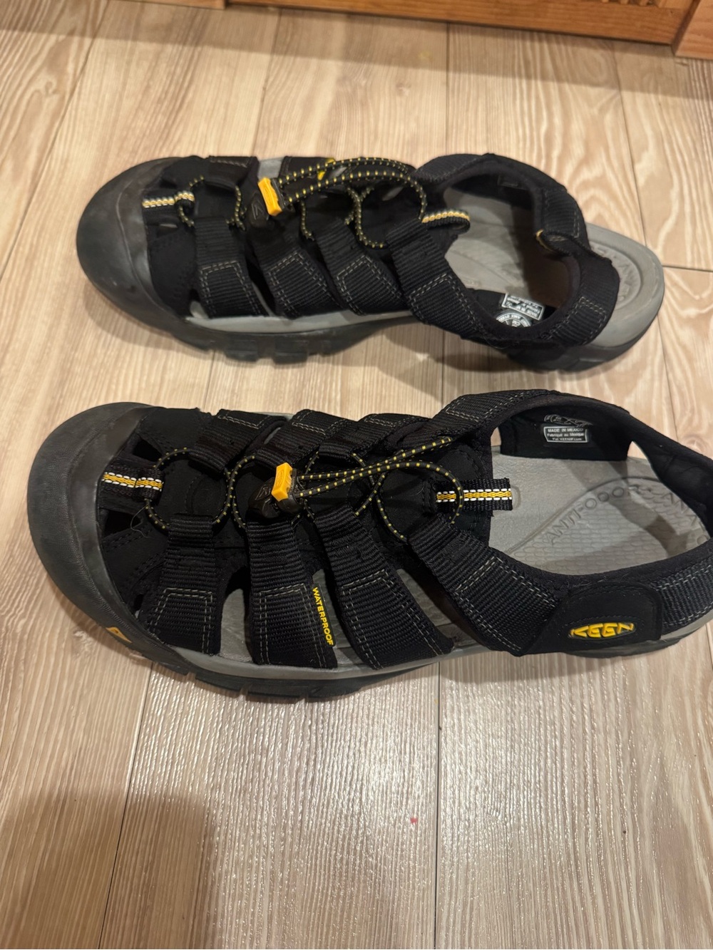 Keen Black and Yellow Men's Closed-Toe Sport Sandals